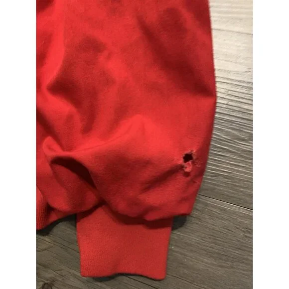 VINTAGE 90s ABA BMX Racing WestArk USA Twill Bomber Jacket Red Adult Small 80s
